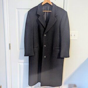 STAFFORD Men's Jacket, Coat, Size 40S, Black, Wool Cashmere